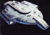 USS Defiant in space (top view)