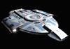 USS Defiant in space (top view)