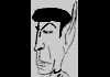 Spock (black and white) (drawing)