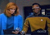 Bevery Crusher and Geordi LaForge