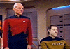 Picard and Data on the bridge of E-D