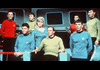 TOS crew on the bridge (including Majel)