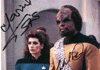 Counselor Troi and Lt. Commander Worf