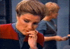 Captain Kathryn Janeway in sickbay